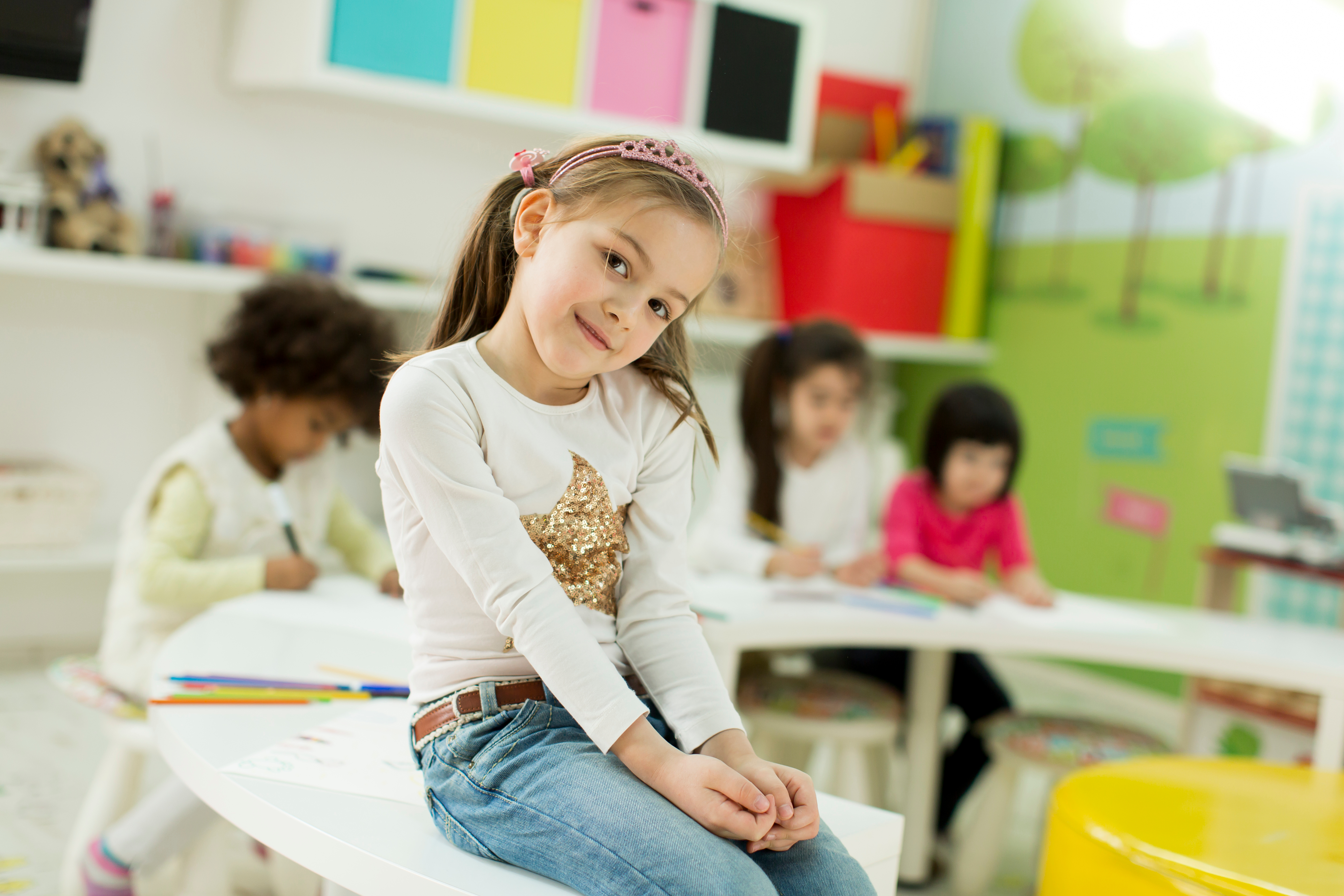 Pupil in a classroom