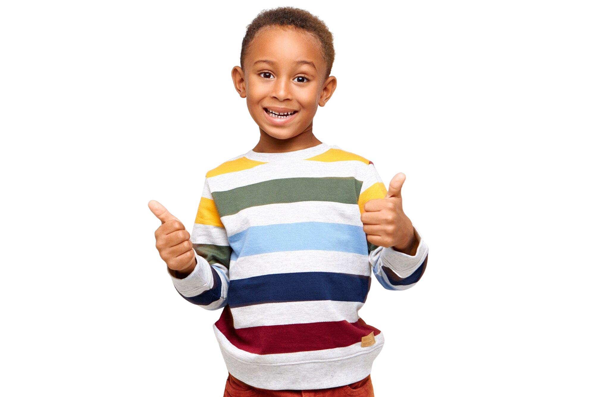 Boy giving a thumbs up